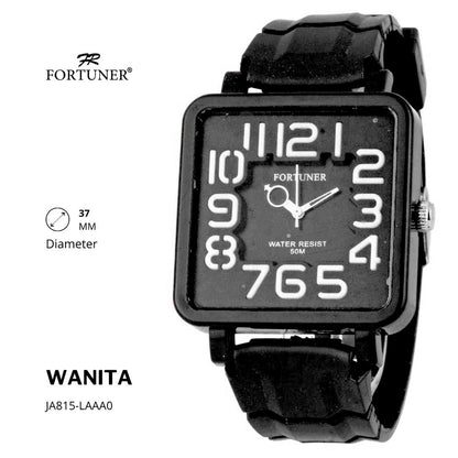 Fortuner Jam Tangan Analog Wanita Rubber Water Resistant Zhane