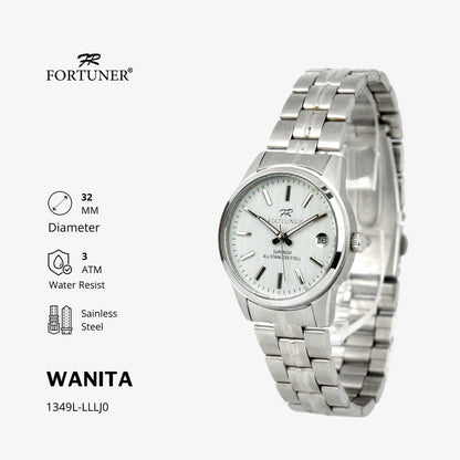 Fortuner Jam Tangan Wanita Analog Water Resist Superior All Stainless Tzira