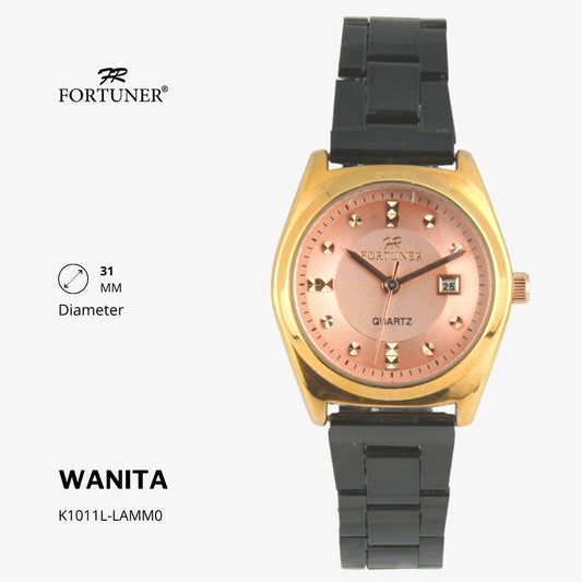 Fortuner Jam Tangan Classic Analog Wanita Water Resistant Rantai Yvone