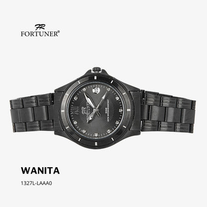 Fortuner Jam Tangan Analog Wanita Hitam Water Resistant Rantai Criolla