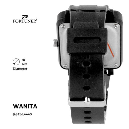 Fortuner Jam Tangan Analog Wanita Rubber Water Resistant Zhane