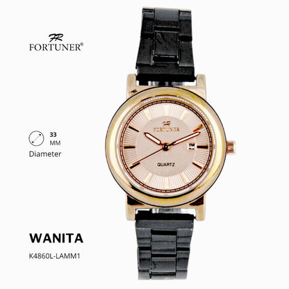 Fortuner Jam Tangan Fashion Analog Wanita Water Resistant Rantai Yoneko