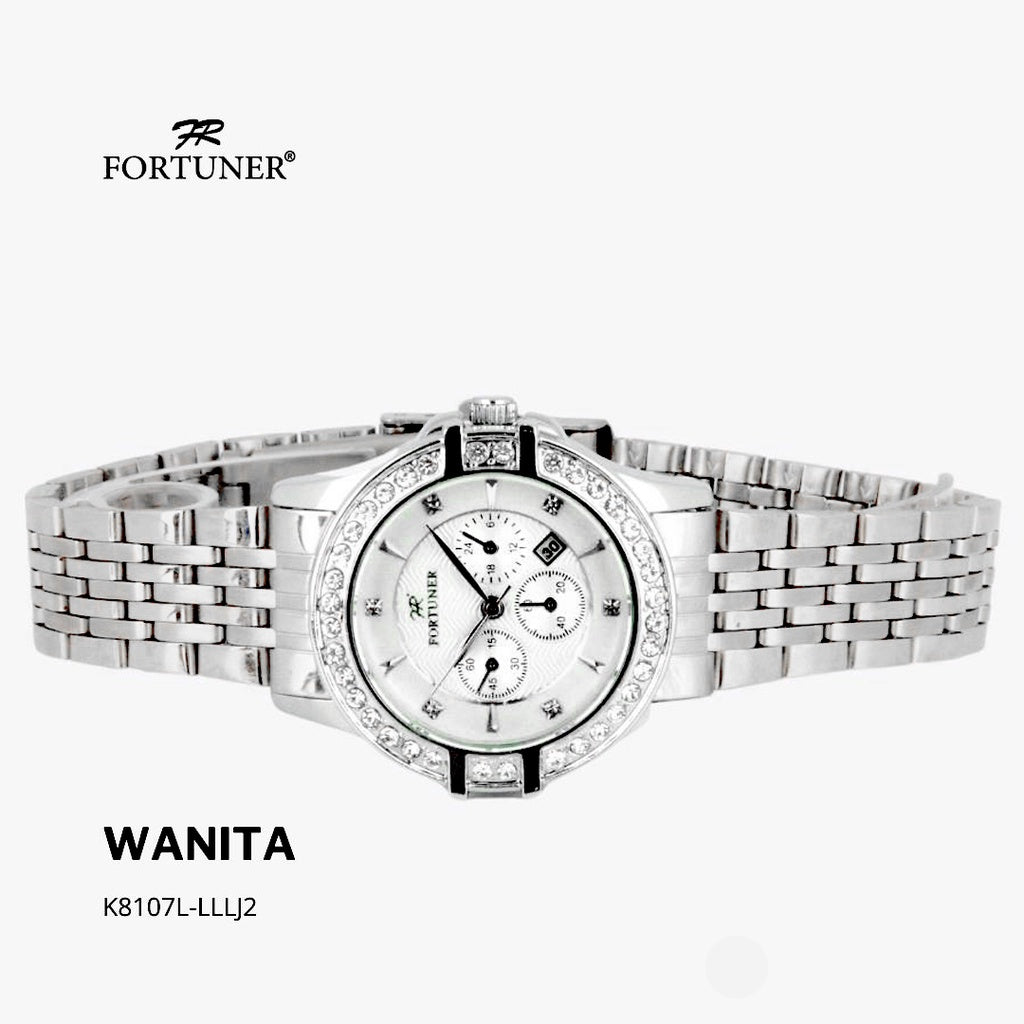 Fortuner Jam Tangan Wanita Analog Water Resist Tahan Air Rantai Stainless Yarona