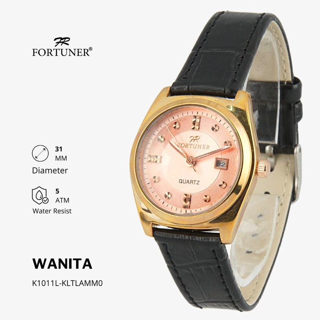 Fortuner Jam Tangan Analog Wanita Kulit Water Resistant Yudella