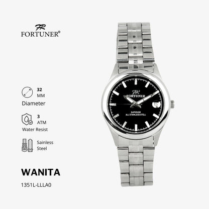 Fortuner Jam Tangan Wanita Analog Water Resist Superior All Stainless Tzili