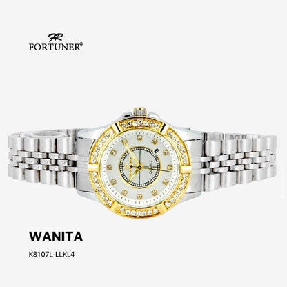 Fortuner Jam Tangan Wanita Analog Water Resist Tahan Air Rantai Stainless Yarina