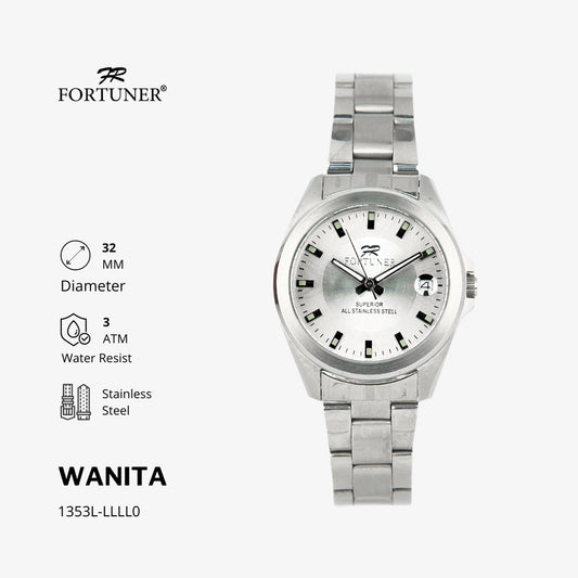 Fortuner Jam Tangan Wanita Analog Water Resist Superior All Stainless Tzila