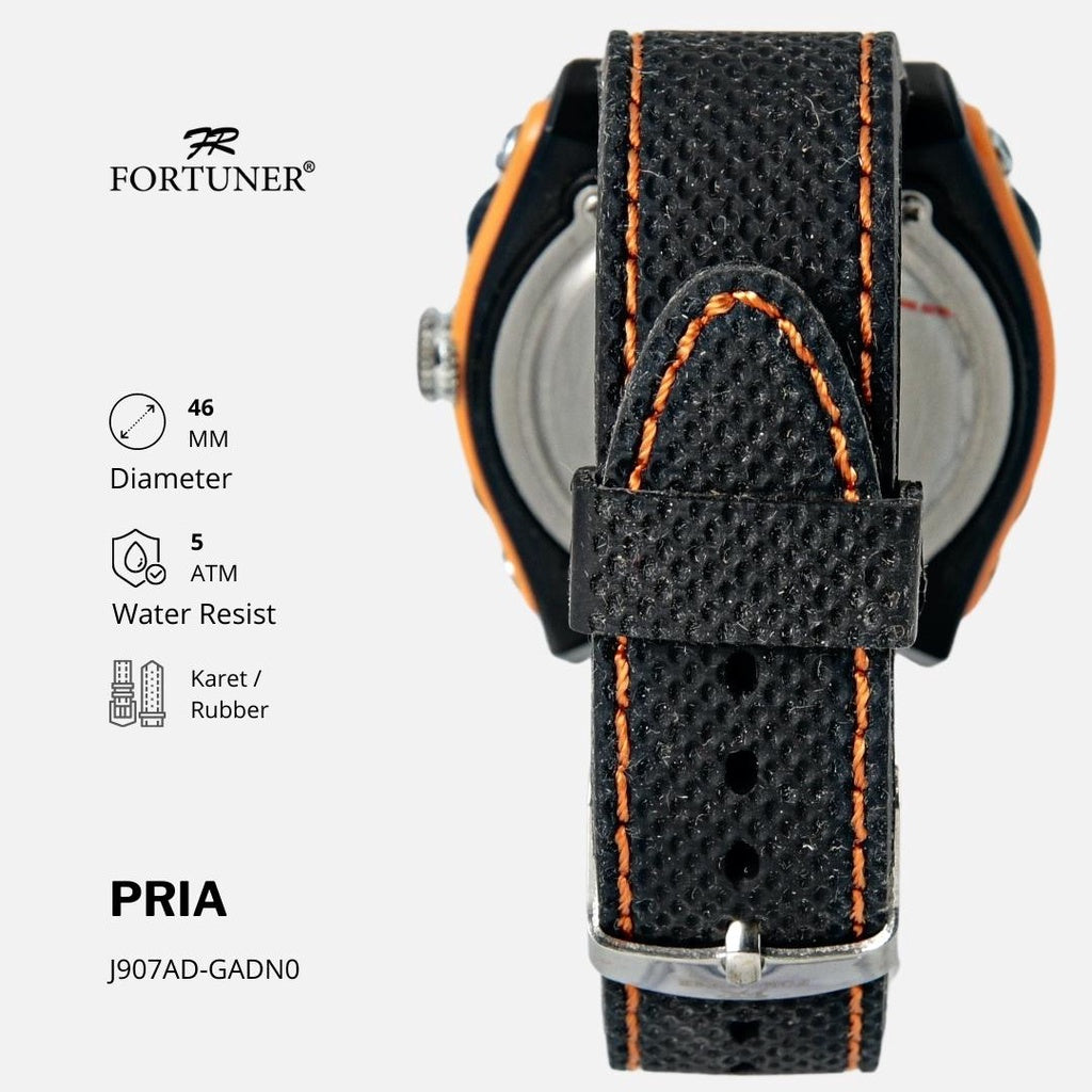 Fortuner Jam Tangan Analog-Digital Pria Karet Tahan Air Juwan