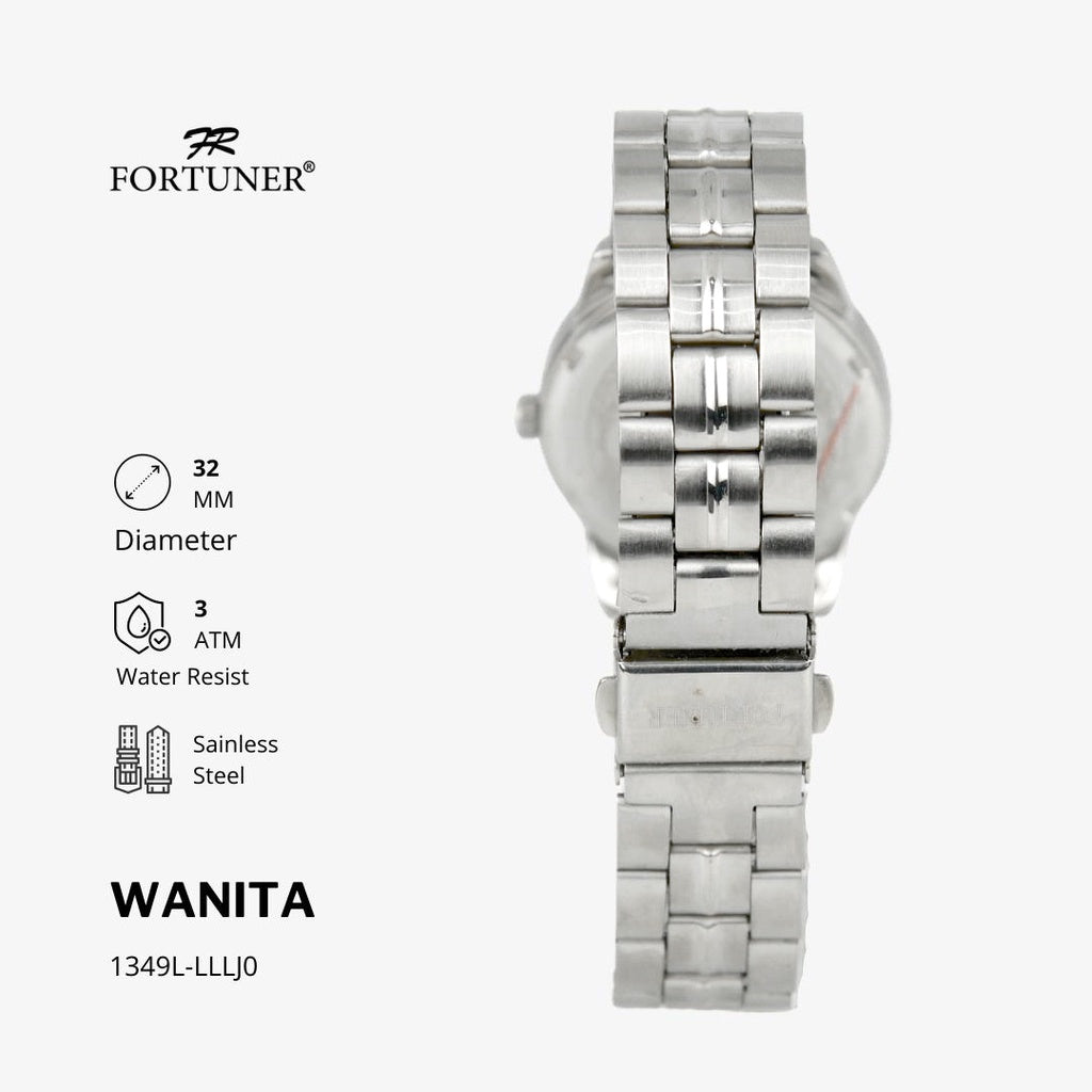 Fortuner Jam Tangan Wanita Analog Water Resist Superior All Stainless Tzira