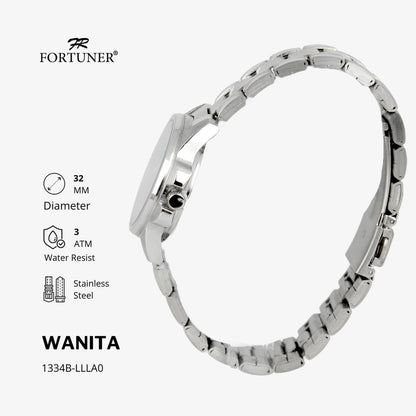 Fortuner Jam Tangan Wanita Analog Water Resist Superior All Stainless Tissaia