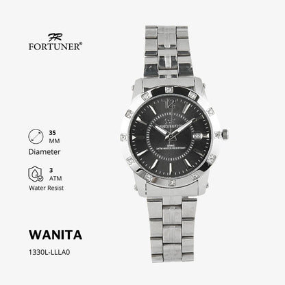 Fortuner Jam Tangan Analog Wanita Water Resistant Rantai Yollette