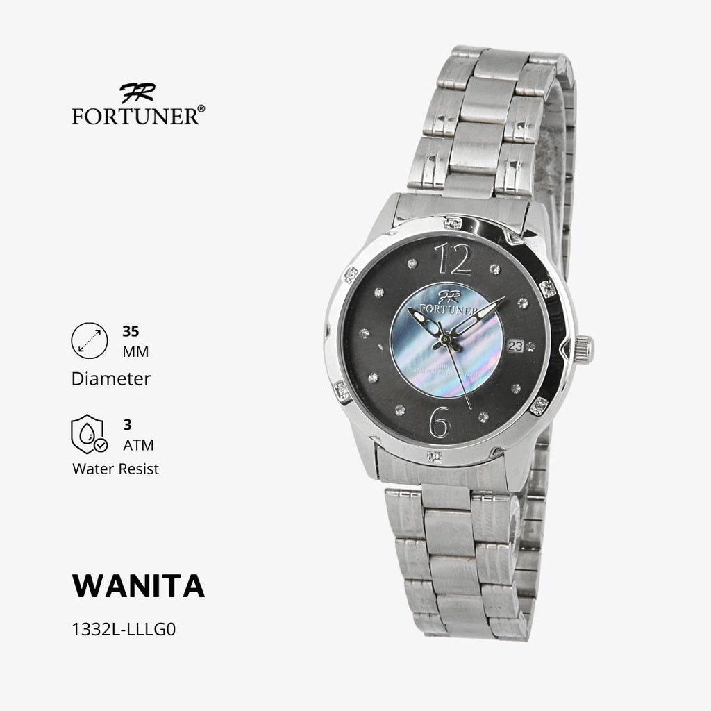 Fortuner Jam Tangan Analog Wanita Water Resistant Rantai Yollie