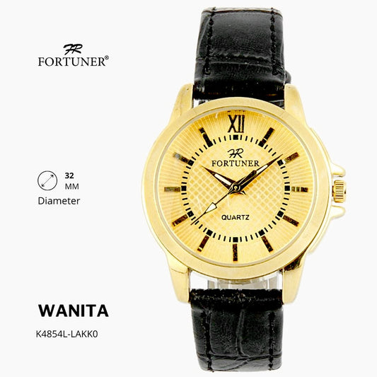 Fortuner Jam Tangan Classic Fashion Wanita Analog Kulit Ynesita