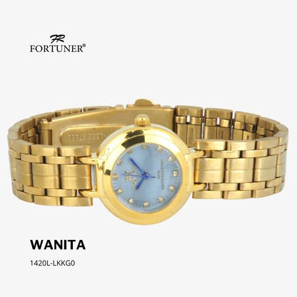 Fortuner Jam Tangan Analog Wanita Silver Gold Water Resistant Rantai Yessenia