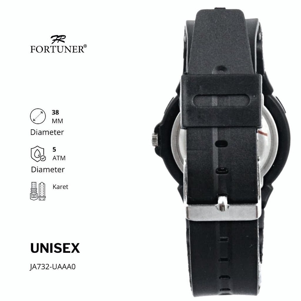 Fortuner Jam Tangan Analog Pria Wanita Water Resistant Rubber Kelcey