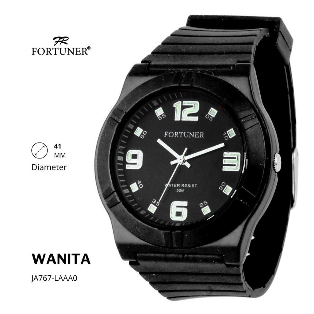 Fortuner Jam Tangan Sports Analog Wanita Water Resistant Rubber Zohara