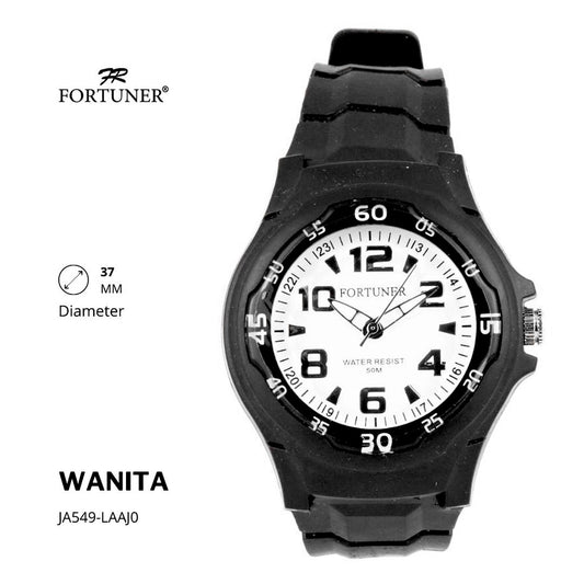 Fortuner Jam Tangan Kasual Analog Wanita Water Resistant Rubber Zahira