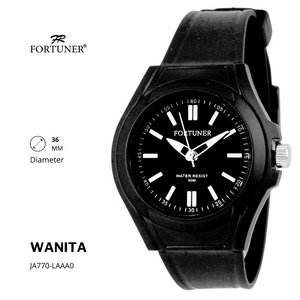 Fortuner Jam Tangan Analog Wanita Water Resistant Rubber Zehra