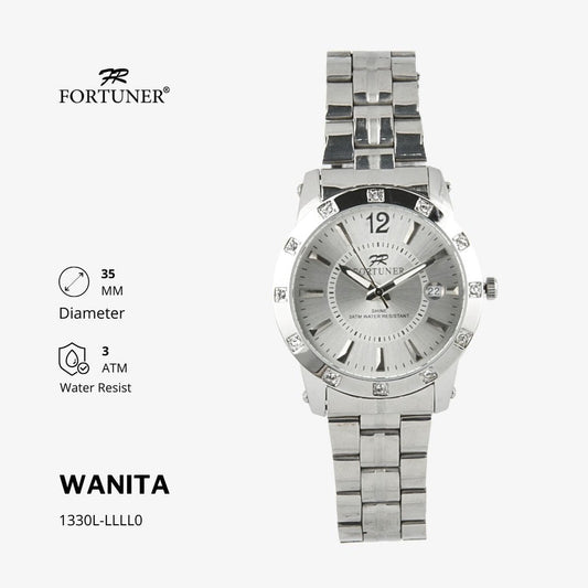 Fortuner Jam Tangan Analog Wanita Water Resistant Rantai Yollette