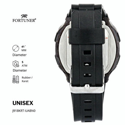 Fortuner Jam Tangan Pria-Wanita Unisex Digital Water Resist Rubber Adeeva