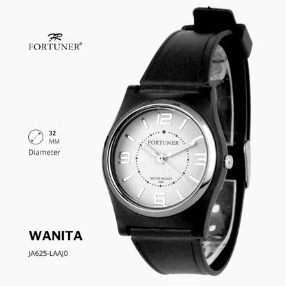 Fortuner Jam Tangan Analog Wanita Water Resistant Rubber Zein