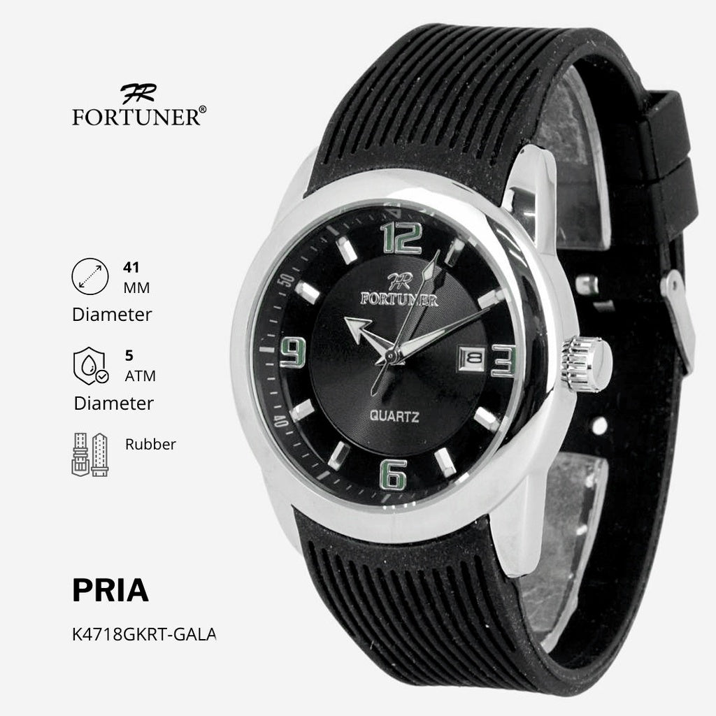 Fortuner Jam Tangan Pria Analog Casual Water Resistant Rubber Beven