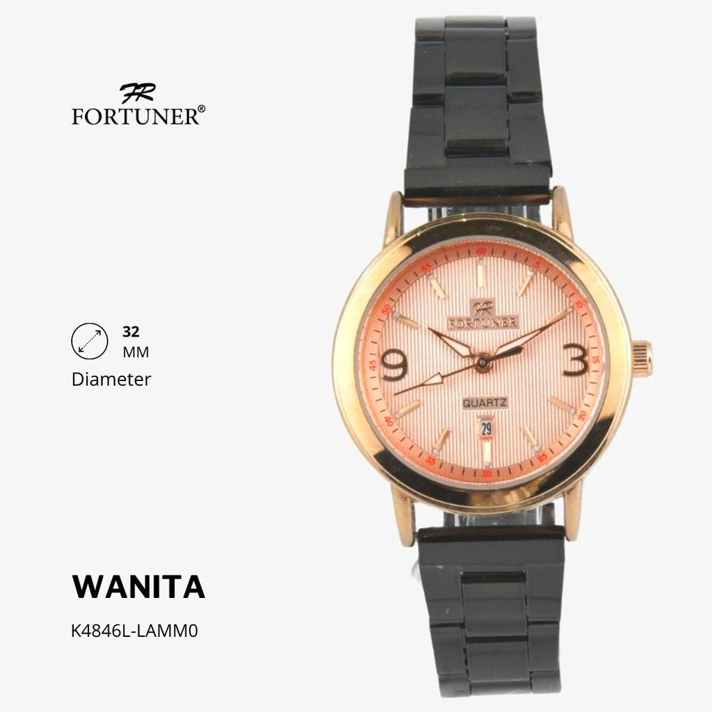 Fortuner Jam Tangan Analog Wanita Kulit Water Resistant Yordana