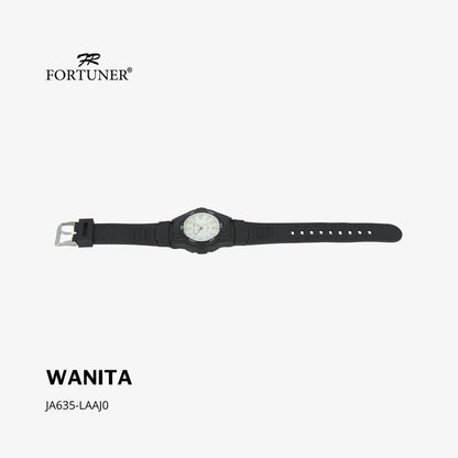 Fortuner Jam Tangan Kasual Analog Wanita Water Resistant Rubber Zelmira