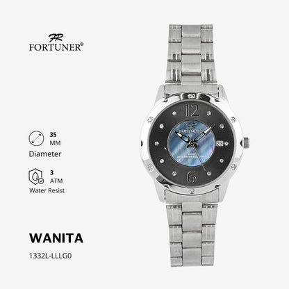 Fortuner Jam Tangan Analog Wanita Water Resistant Rantai Yollie