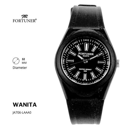 Fortuner Jam Tangan Analog Wanita Water Resistant Rubber Zalia