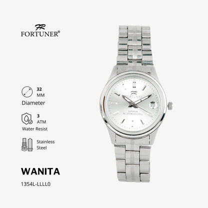 Fortuner Jam Tangan Wanita Analog Water Resist Superior All Stainless Tzigane