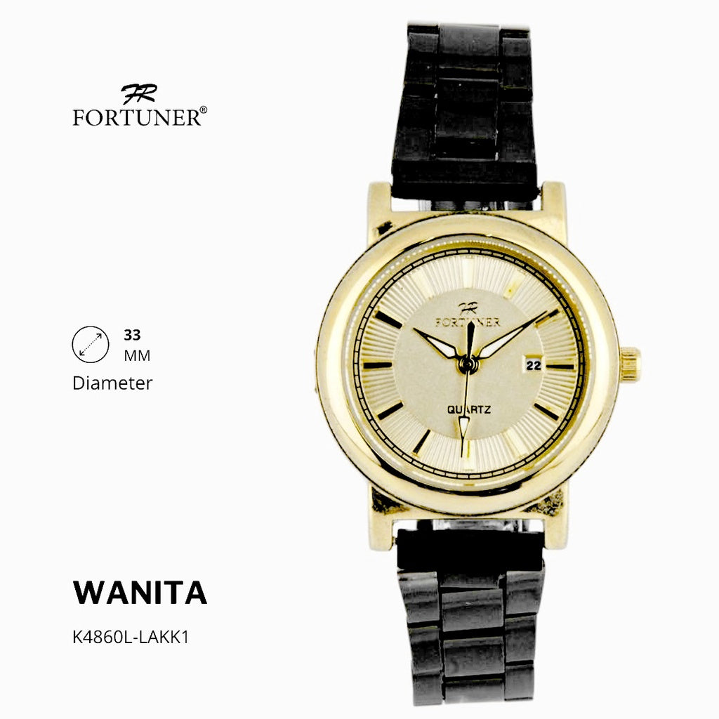 Fortuner Jam Tangan Fashion Analog Wanita Water Resistant Rantai Yoneko