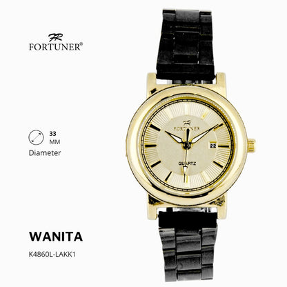 Fortuner Jam Tangan Fashion Analog Wanita Water Resistant Rantai Yoneko