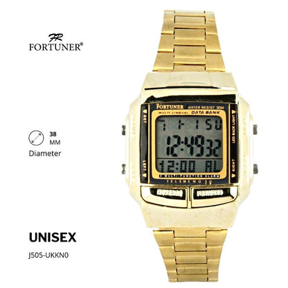 Fortuner Jam Tangan Pria Wanita DataBank Water Resistant Digital Unisex Parrish