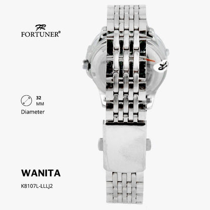 Fortuner Jam Tangan Wanita Analog Water Resist Tahan Air Rantai Stainless Yarona