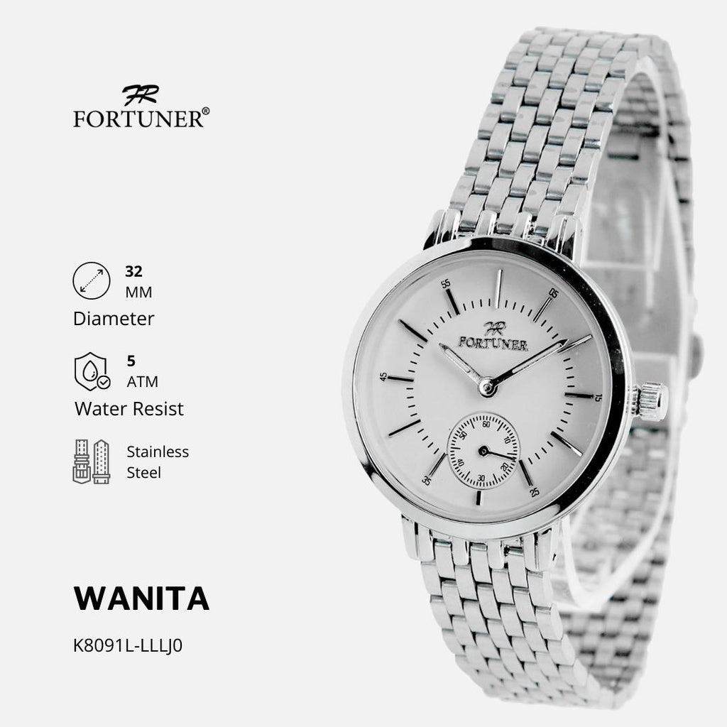 Fortuner Jam Tangan Wanita Water Resist Stainless Steel Belina
