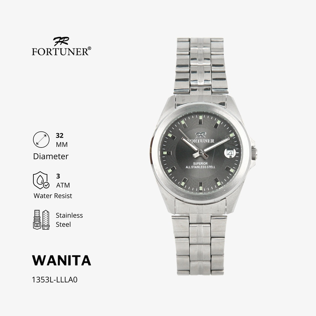 Fortuner Jam Tangan Wanita Analog Water Resist Superior All Stainless Tzila