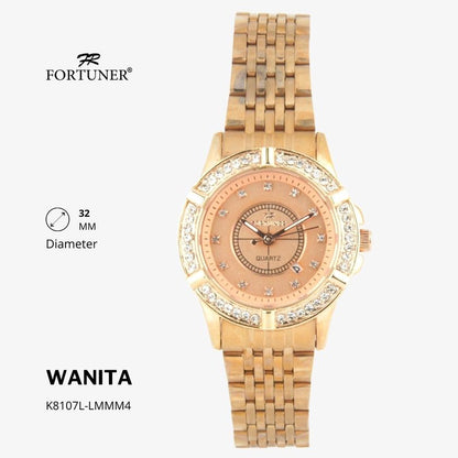 Fortuner Jam Tangan Wanita Analog Water Resist Tahan Air Rantai Stainless Yarina