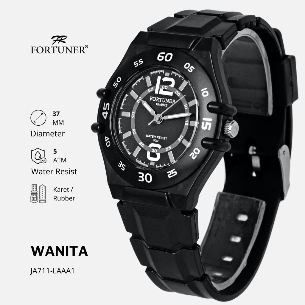 Fortuner Jam Tangan Fashion Analog Wanita Water Resistant Rubber Zuleima