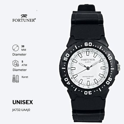 Fortuner Jam Tangan Analog Pria Wanita Water Resistant Rubber Kelcey