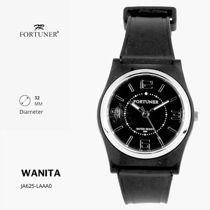 Fortuner Jam Tangan Analog Wanita Water Resistant Rubber Zelaina