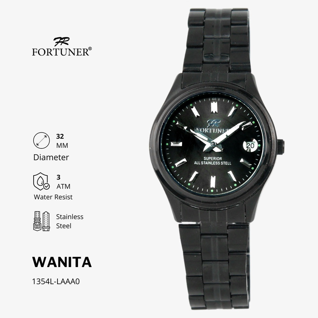 Fortuner Jam Tangan Wanita Analog Water Resist Superior All Stainless Tzigane