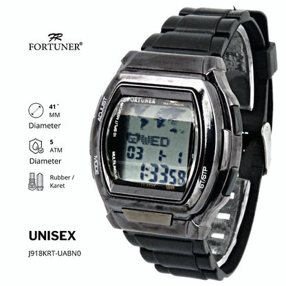 Fortuner Jam Tangan Pria-Wanita Unisex Digital Water Resist Rubber Adeeva