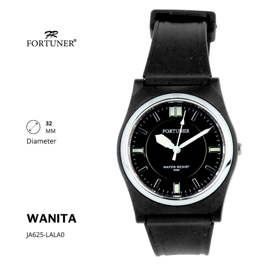 Fortuner Jam Tangan Analog Wanita Water Resistant Rubber Zein