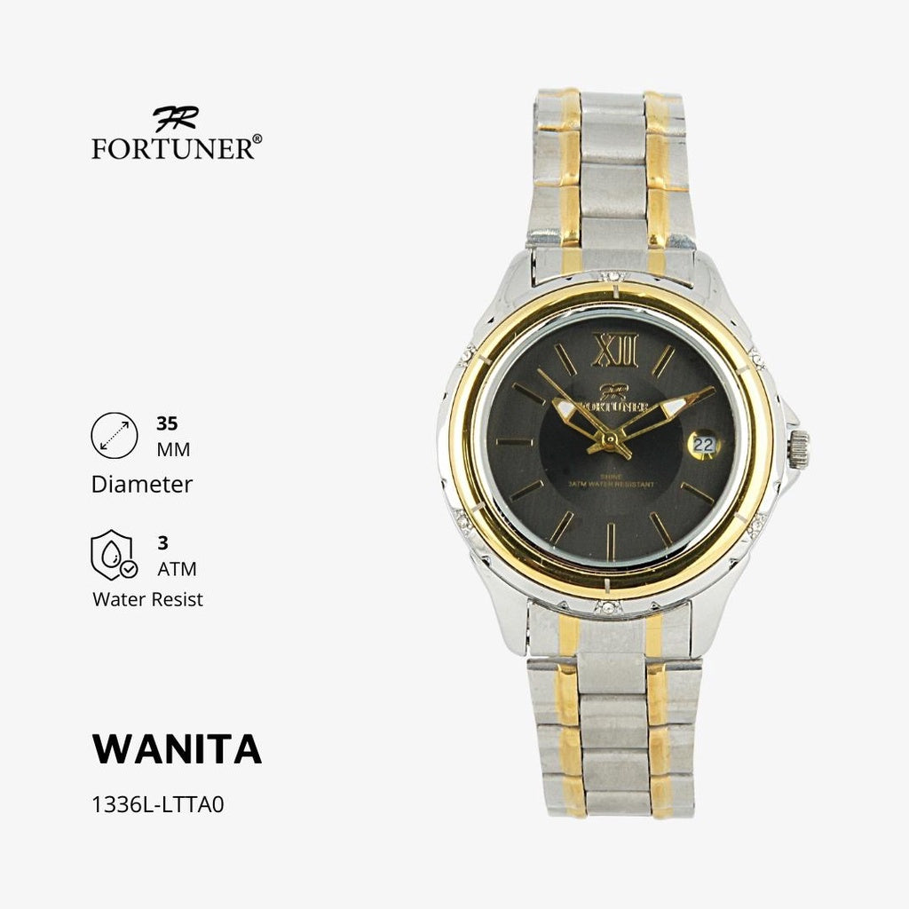 Fortuner Jam Tangan Analog Wanita Water Resistant Rantai Cristabelle