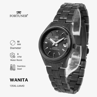 Fortuner Jam Tangan Wanita Analog Water Resist Superior All Stainless Tzigane