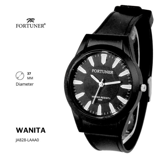 Fortuner Jam Tangan Analog Wanita Water Resistant Rubber Zalika