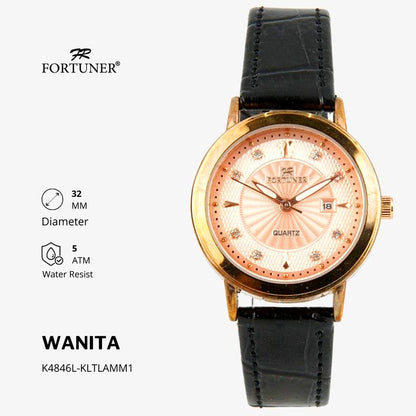 Fortuner Jam Tangan Analog Wanita Water Resistant Rantai Yahaira