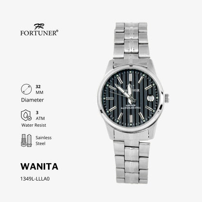 Fortuner Jam Tangan Wanita Analog Water Resist Superior All Stainless Tzira