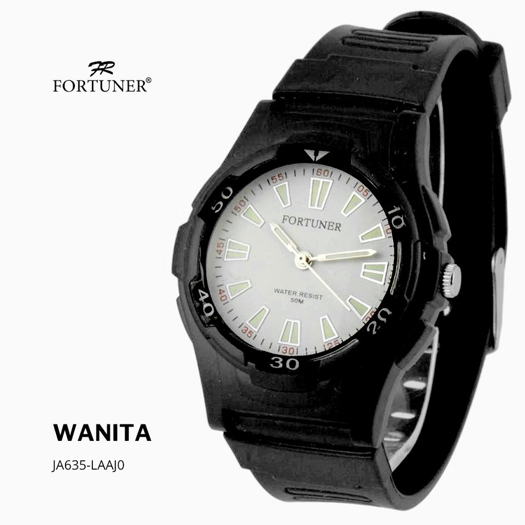 Fortuner Jam Tangan Kasual Analog Wanita Water Resistant Rubber Zelmira